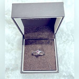 Light Purple Gem Heart Ring